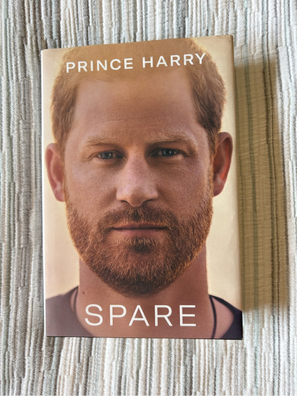 Prince Harry "Spare" Hardcover Book - Beige & Tan Cover